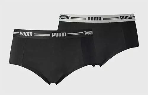 Kalhotky Puma Iconic Mini rövidnadrág 2 csomag fekete